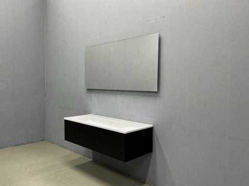 Detremmerie – Schwarz matt – Badezimmermöbelset 120 cm