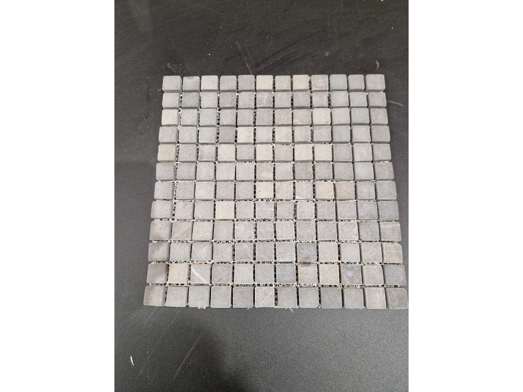 5m2 natuursteen mozaïek 2.4x2.4 Grey