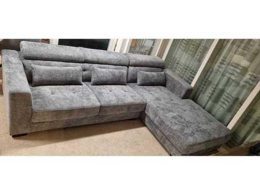 Leżak po lewej stronie – 280 x 180 cm – Boucle Grey – Lewe leżak