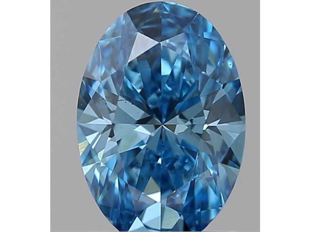 Diamant weiß - 1.07 Karat Diamant Fancy Vivid Blue (zertifiziert)