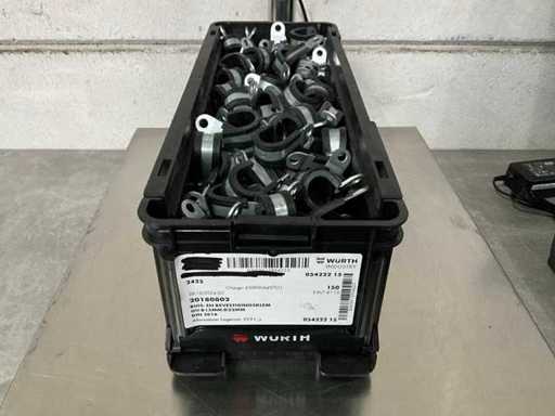 Würth 3.90 kg Buis- en bevestigingsklem 15 mm - D22 mm in stapelbare bak