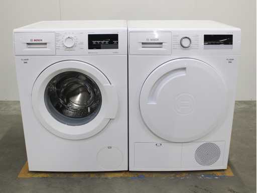 Seria Bosch|6 mașina de spălat VarioPerfect EcoSilence Drive & seria Bosch|4 uscător