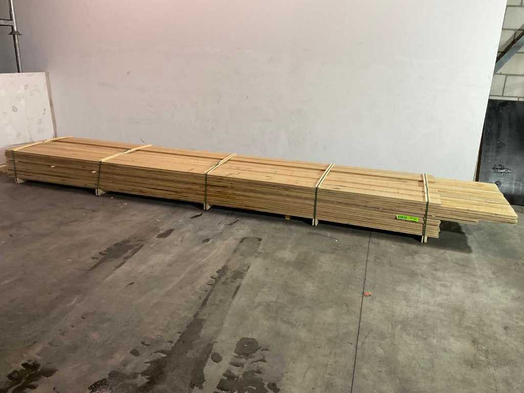 Fraké plank met mes en groef 510x14.7x2 cm  (14x)