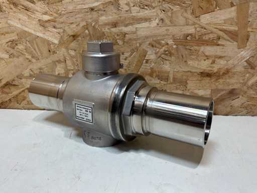 Refrigera BV21QD50X0100 Kogelafsluiter 2-Weg CO2 RVS DN50 130 bar