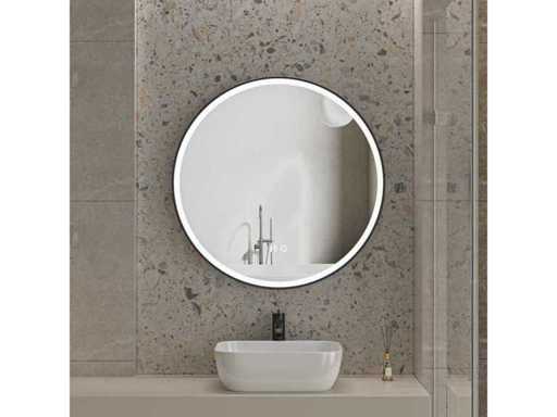 Karo – Spiegel rund 90x90 cm + LED und Heizung