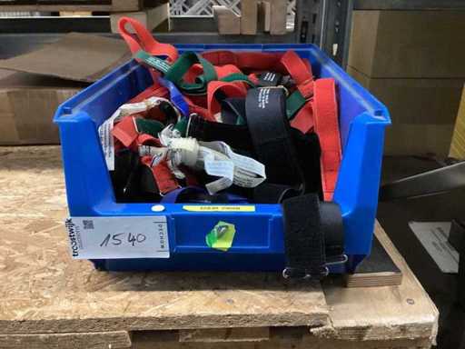 Kabelklett Konvolut / diverse Größen und Farben / ca 128 Stück in Plastikbox