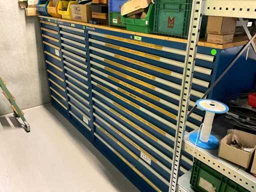 LISTA - Posten Teleskopschubladenschränke mit Inhalt (3x)