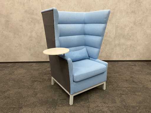 Satellite Cave - sedia acustica a campana - grigio/blu