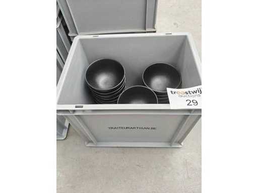 F2D - Ciotola - Porcellana: ciotole F2D nero crepuscolo (20x)