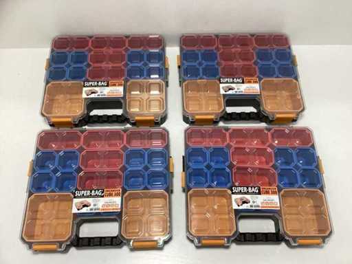 (4x) SUPER-BAG CUBE-300 Sortimentsboxen