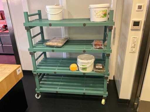 Unité mobile d’étagères en plastique Rea