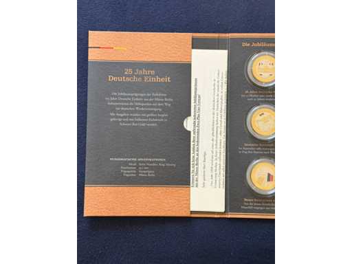 Collezione 25 anni di unità tedesca 12x Medaglia