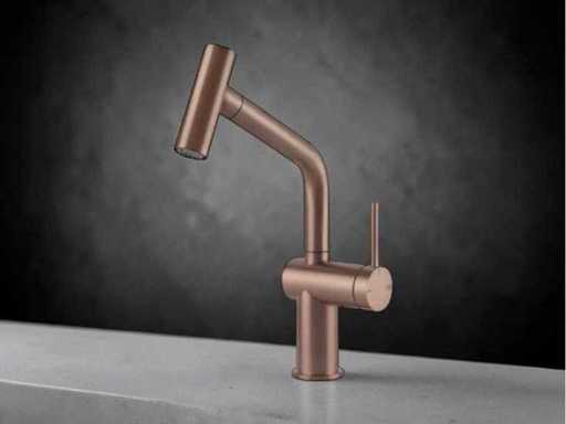 Gessi Inedito Kitchen mixer tap brushed copper