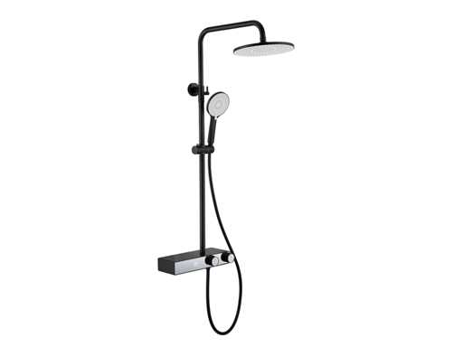 Mawialux opbouw regendouche - digitaal display - mat zwart