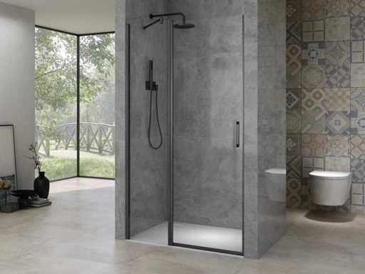 Van Rijn ST02 Niche door 120x200cm thickness with fixed part black matte