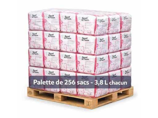 Pallet of 256 bags of 3.8 liter silica litter 
