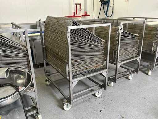 Chariot à plaques + plaques en aluminium