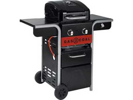 Grill-Broil - Gas2Goal - 2-palnikowy hybrydowy grill gazowy i węgiel drzewny - Barbecue (3x)