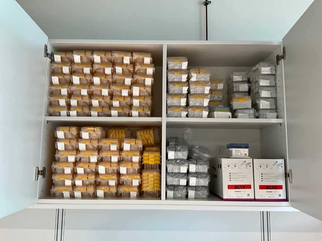 Lot Laboratory Supplies Cabinet Contents