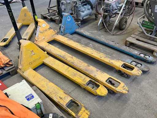 Diverse Hand hydraulische palletwagen (4x)