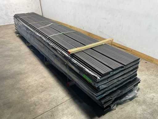 Vuren open gevelbekleding board zwart 490x18x1,8 cm (50x)