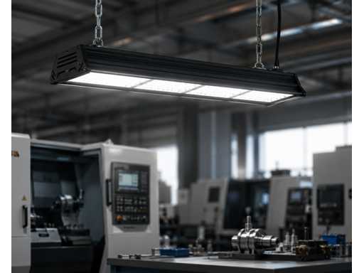 6 x LED Industriële Hanglamp 200W – 6400K Koud Wit - Zwart – IP20 – PYRAMID-200