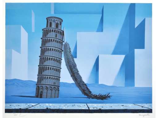 René Magritte - La nuit de Pise - lithograph