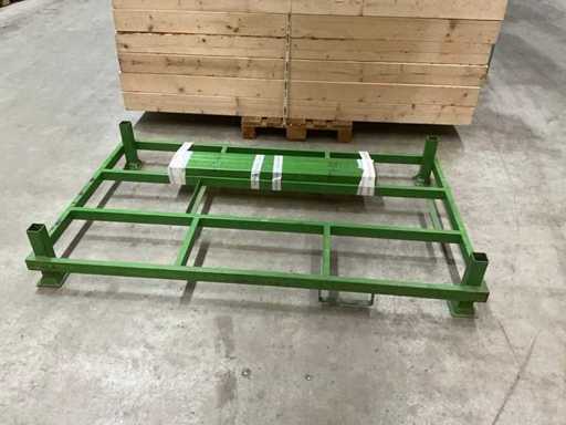 Marco de estacas verde postes de 200 x 120 cm para clavar