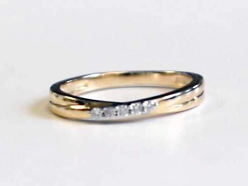 9 KT Yellow Gold Ring With Natural Diamond