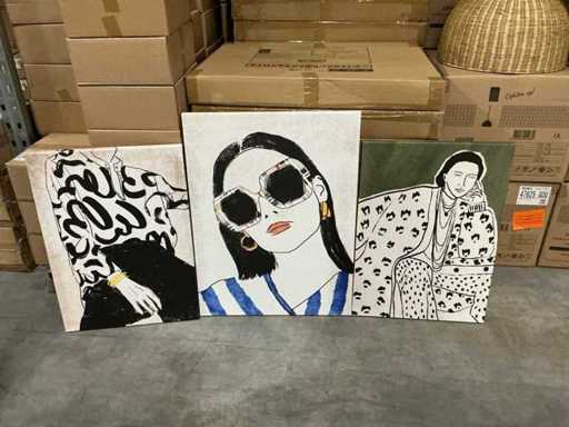 Lot Coco Maison Fashionista set of 3 prints 60x80cm (25 sets)