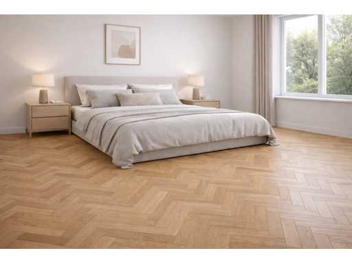 PVC-vloer 125,86m² Visgraat Amande select 640x128x7mm