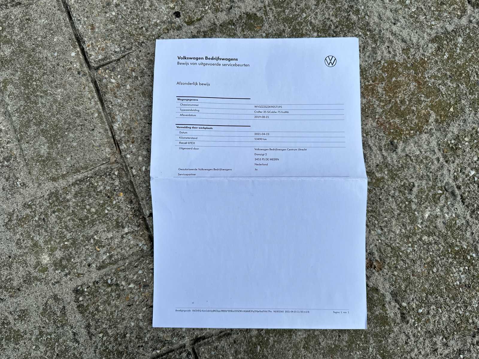 Volkswagen Crafter 35 2.0 TDI L4 Trendline Bakwagen 102pk 2019 (Origineel-NL + 1e eigenaar), VBP-02-S