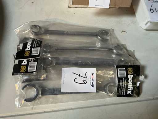 Bonfix Clé à anneau ouverte 15-22mm (5x)