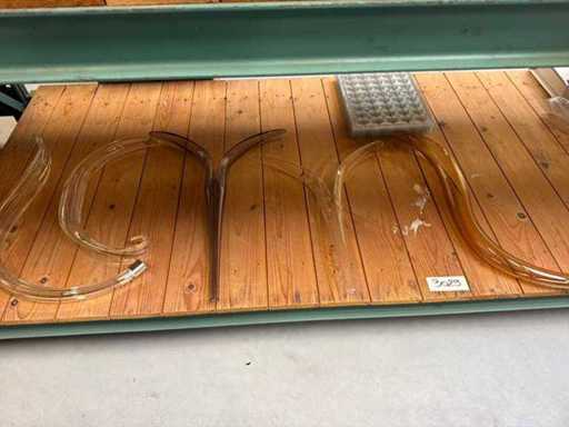 Ensemble de bras de lustre en verre – conception de parties en verre courbes (5x)