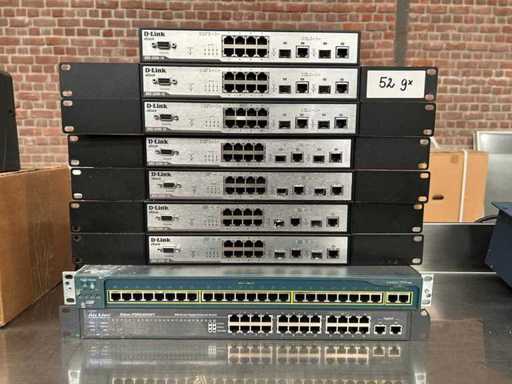 Switch-uri de rețea party, inclusiv D-Link xStack, Cisco Catalyst și AirLive