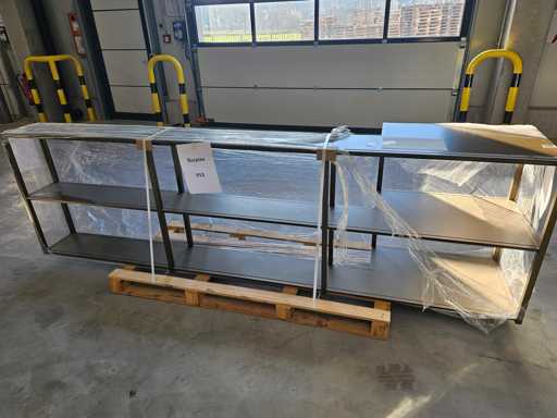   Metal frame L-shaped, brown / bronze