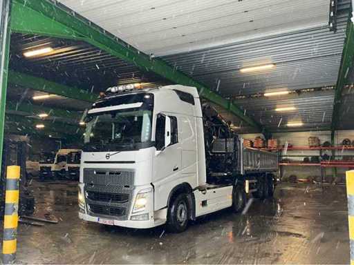 2017 Volvo FH VTA3T trekker met 2017 Royen RS3H4 kraan, oplegger