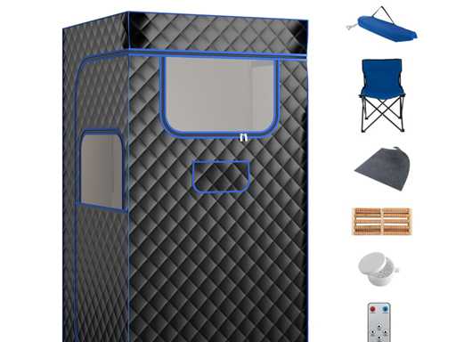 Stoomsauna, thuissauna, geïntegreerde saunacabine met 3-liter stoomgenerator