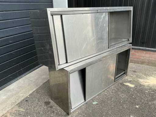 Armadietto cucina in acciaio inox (2x)