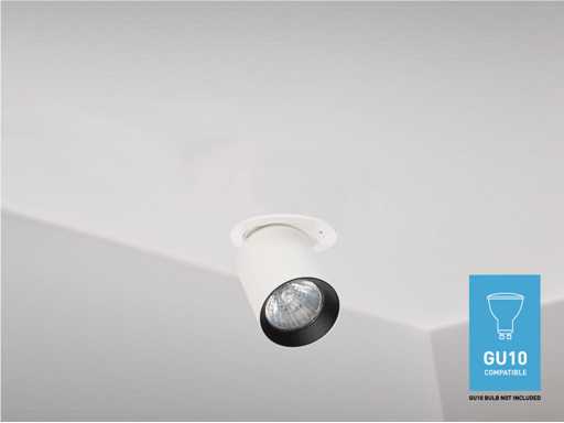 GU10 Recessed spot Fixture cylinder rotatable (20x)