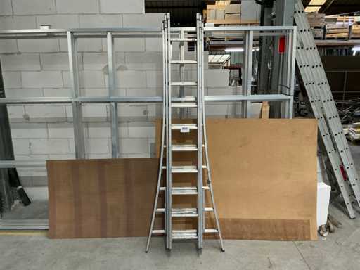 3-piece alu sliding ladder