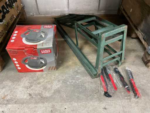 Poetsmachine, kettingpijpsleutels, oprijplaten50