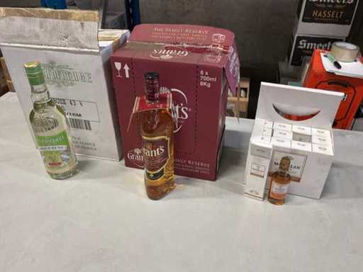 Lotto di rum, gin e whisky