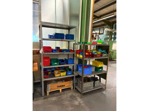   Lot workshop shelves with contents