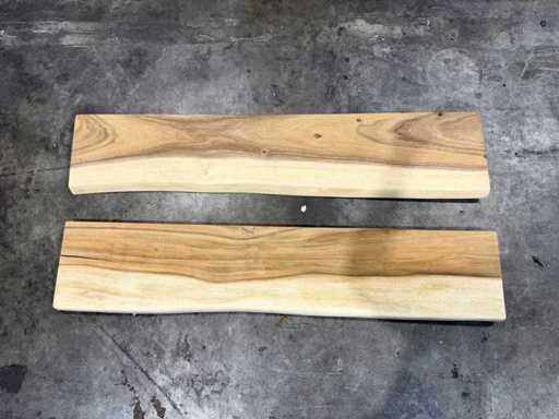  Rafturi de perete cu trunchi de copac Suar (2x)