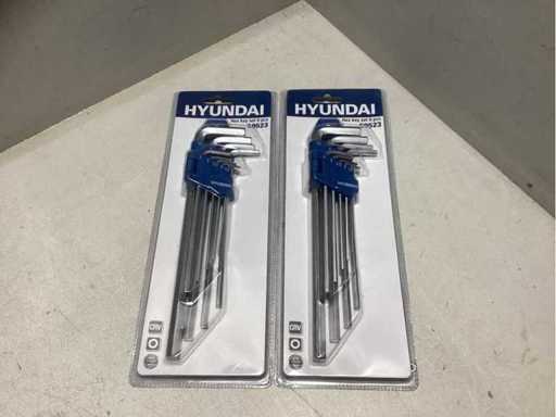 Hyundai Allen Key Set 9 pièces (2x)