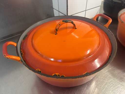 Vintage gietijzeren pan 38 cm (3x)