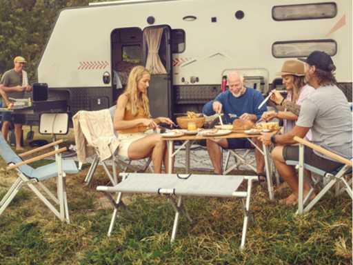 Set van 2 Compacte Kampbankjes - GO + 1 Compacte Kampstoel GO - Dometic