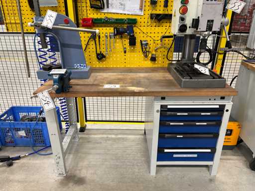 OTTO KIND - BERNADO DP3 Workbench with Mandrel Press and Vise