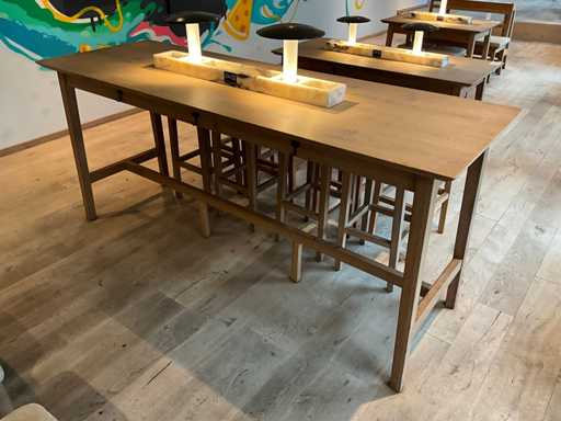 Hutten - Bartafel met marmeren opbouw & verlichting